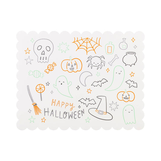 Halloween Coloring Activity Placemat | 24 count