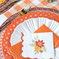 Orange Basketweave Dinner Plates | Set of 8