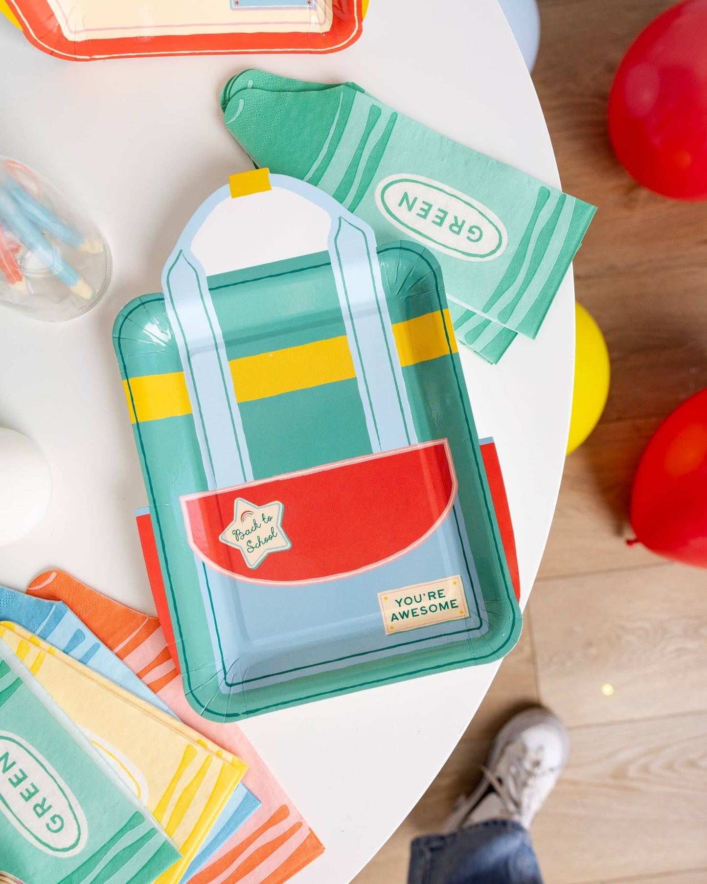 Backpack Shaped Plate Set 10" | Set of 8