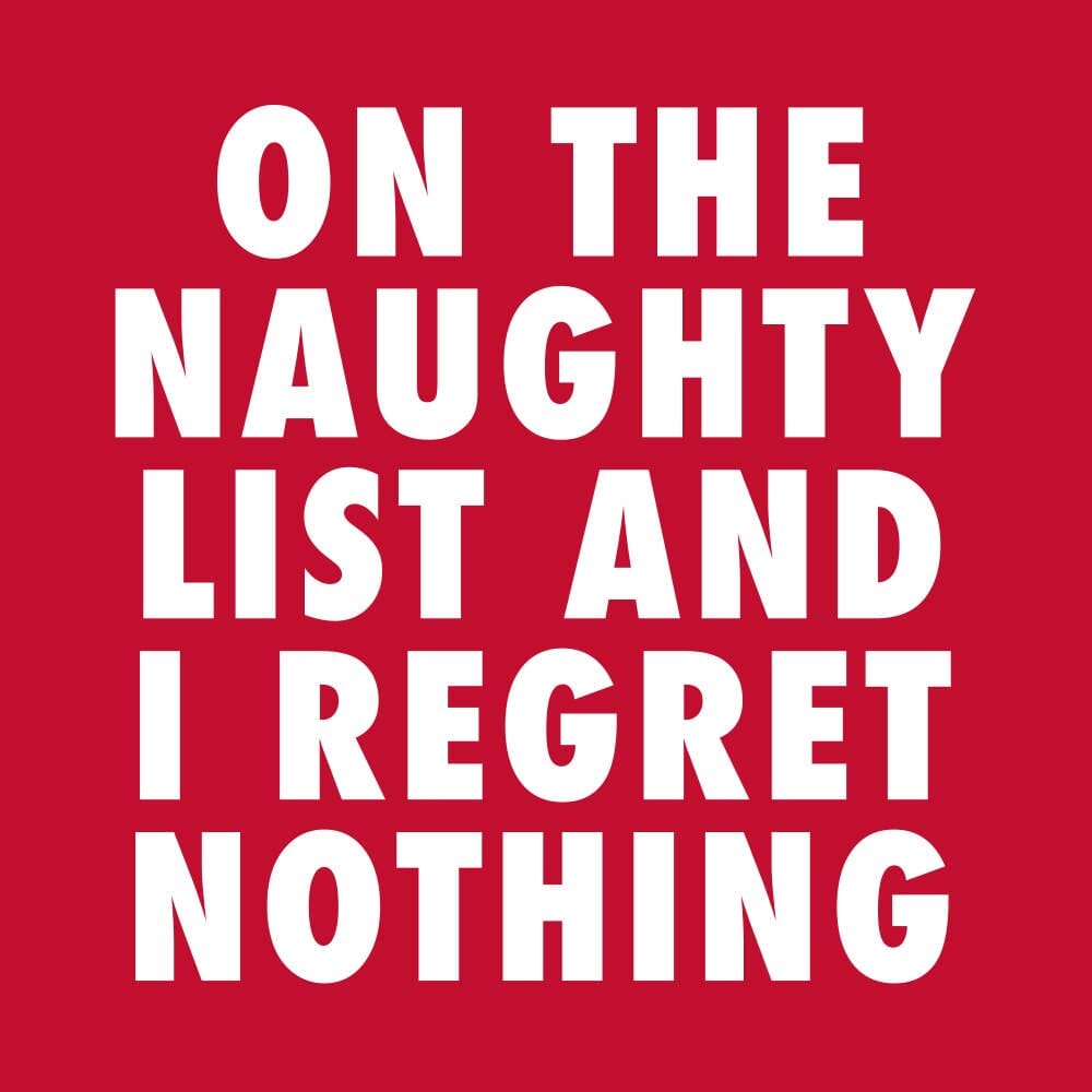 Christmas Cocktail Funny Napkins | I Regret Nothing | 20 count