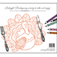 Thanksgiving turkey coloring placemats by Gatherings by Curated Paperie, featuring festive seasonal designs for children.