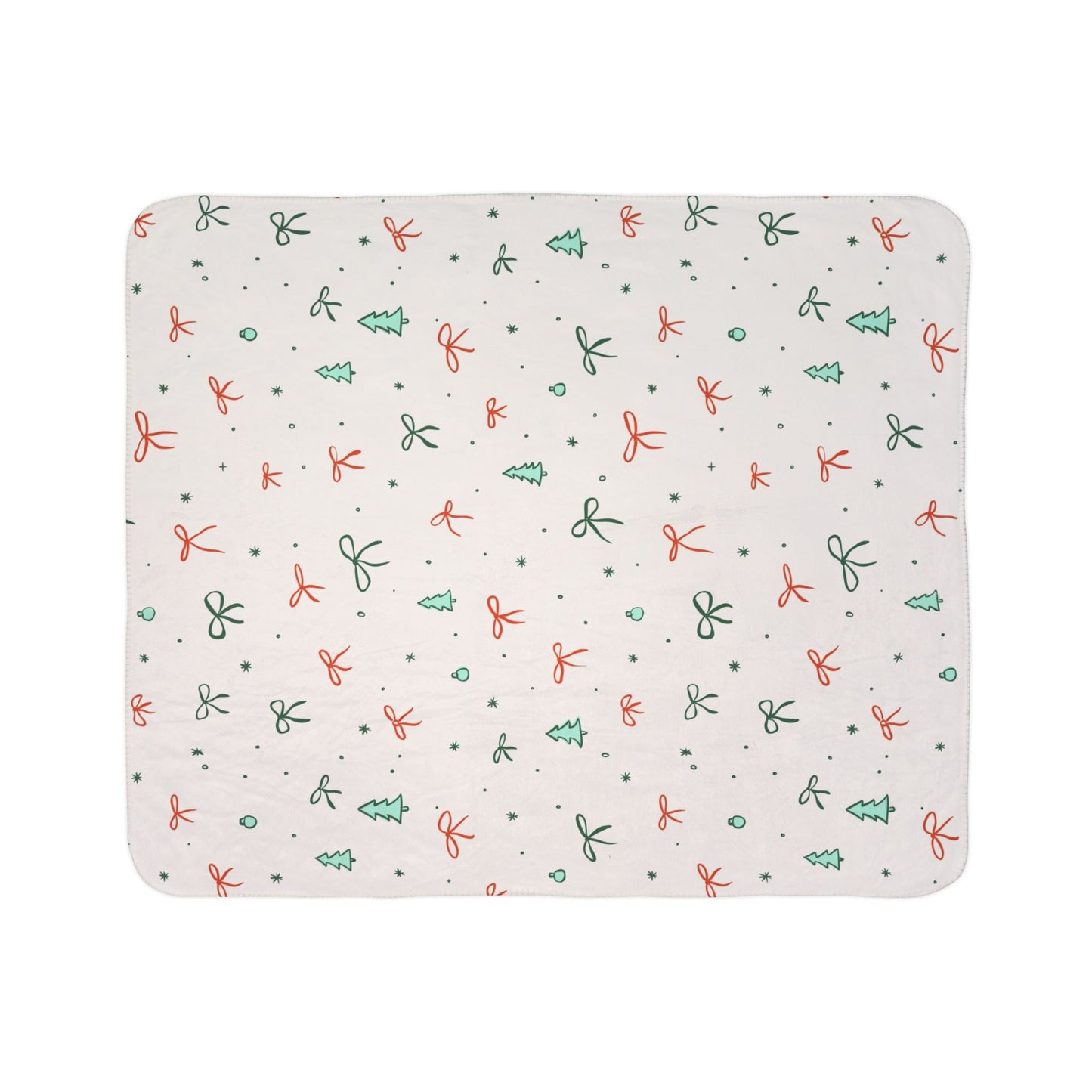Christmas Ribbon Fleece Blanket | 50" x 60"