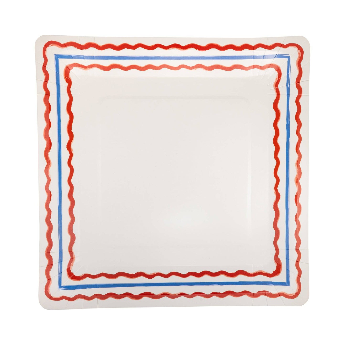 My Mind’s Eye USA1243 border paper plate, 11-inch size, with decorative border design, suitable for party and event use.