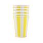 Soleil Yellow Cabana Stripe Cups | 8 count