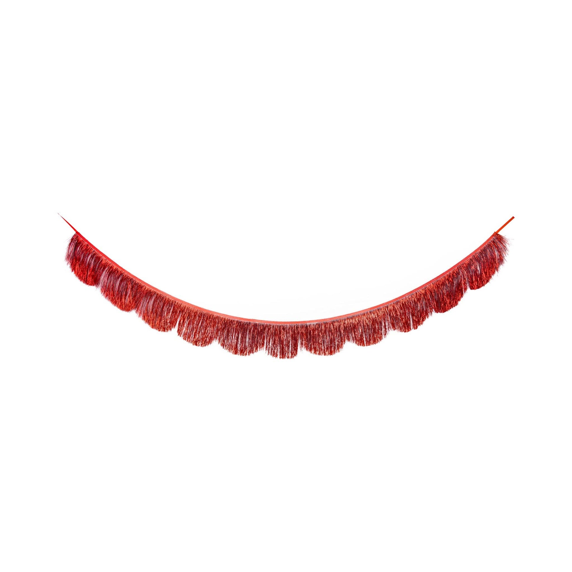 Fringed scallop banner set by My Mind’s Eye featuring colorful scalloped fabric banners with fringed edges for party decoration