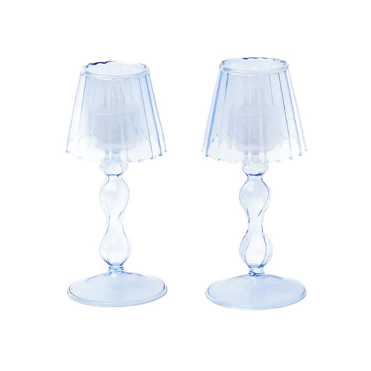 Glass Tea Light Candle Holder | Blue