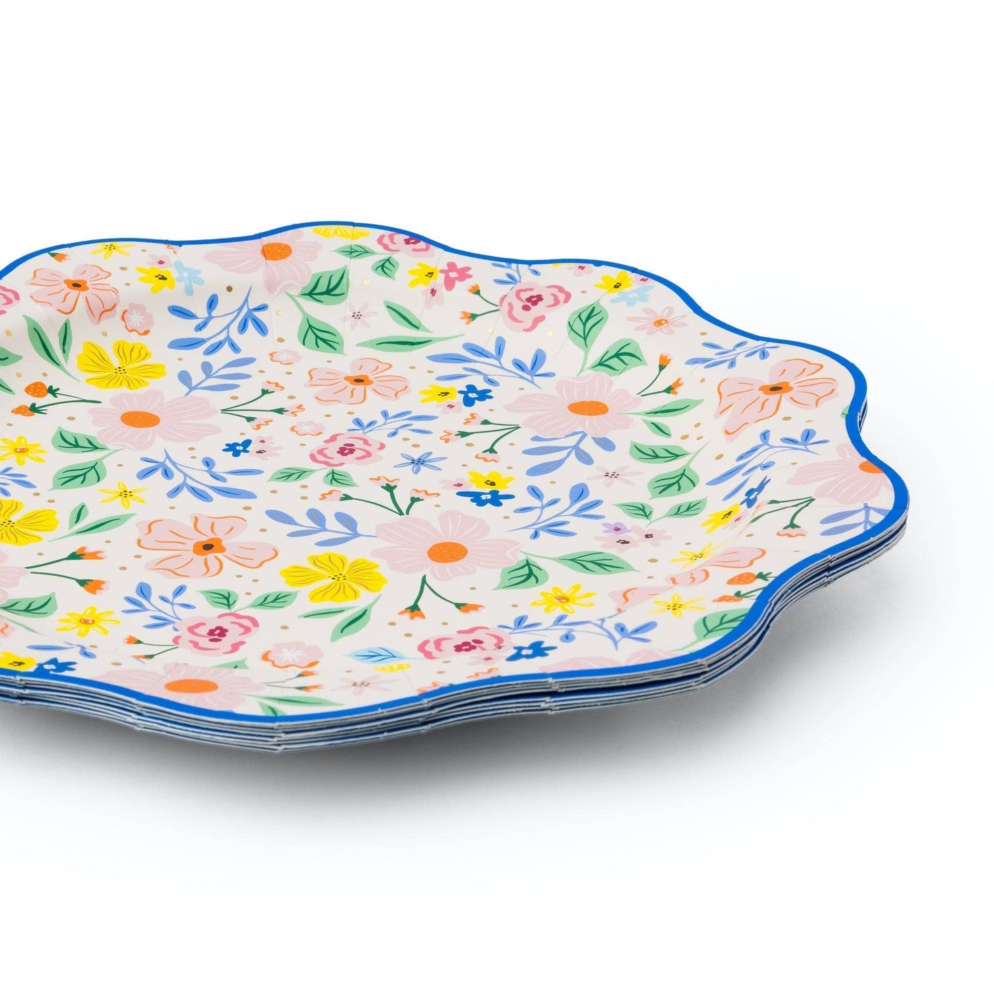 Multicolor Full Floral Pattern Dinner Plates | 8 Count - Porcupine Paper Co.