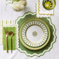 Green Fancy Scallop Paper Placemats | Set of 12