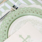 Sage Basketweave Dinner Paper Plates - Porcupine Paper Co.