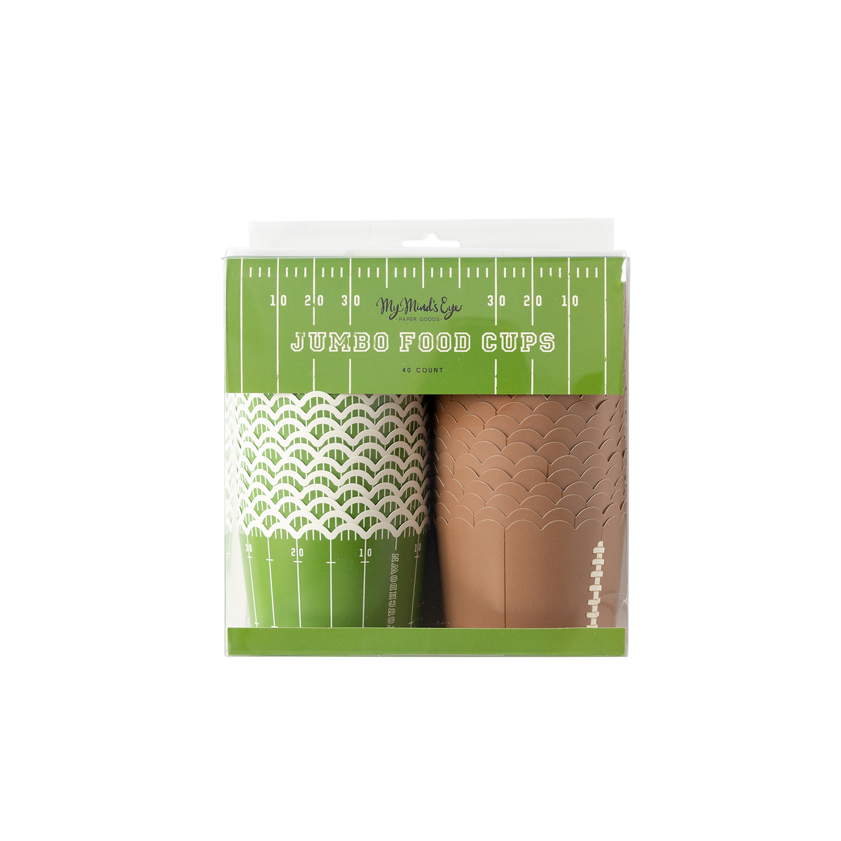 Football Jumbo Baking/Food Cups | 40 count