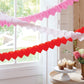 Heart Crepe Valentine Paper Banner Set