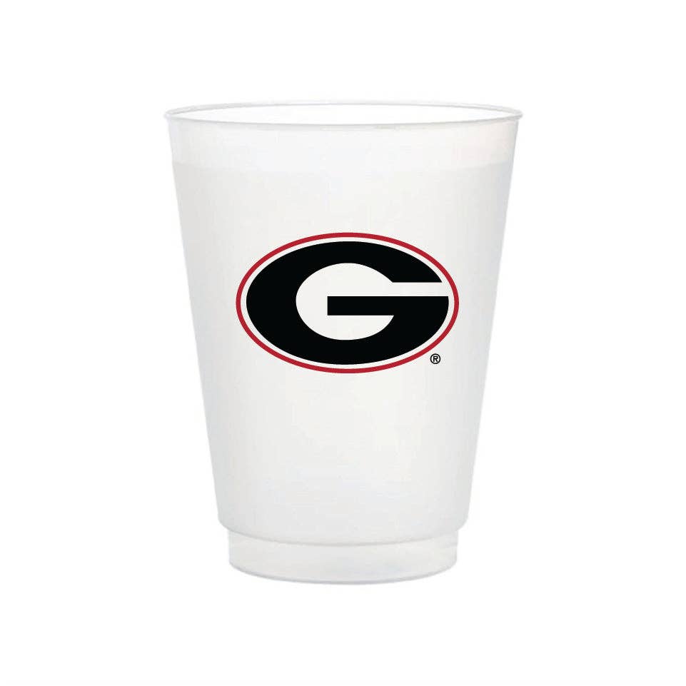 Georgia Logo Flex Cup by Valiant Gifts Inc, flexible reusable cup with Georgia state logo and branding, in vibrant colors.