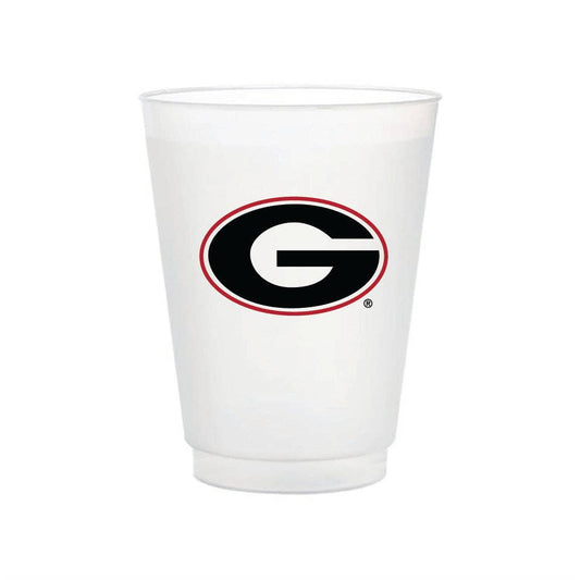 Georgia Logo Flex Cup by Valiant Gifts Inc, flexible reusable cup with Georgia state logo and branding, in vibrant colors.