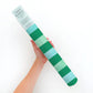 Holiday Green Stripe Christmas Table Runner |  16.5" x 96"