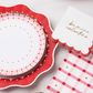 Valentine Red Gingham Dessert Plates 8.25" | Set of 8 - Porcupine Paper Co.