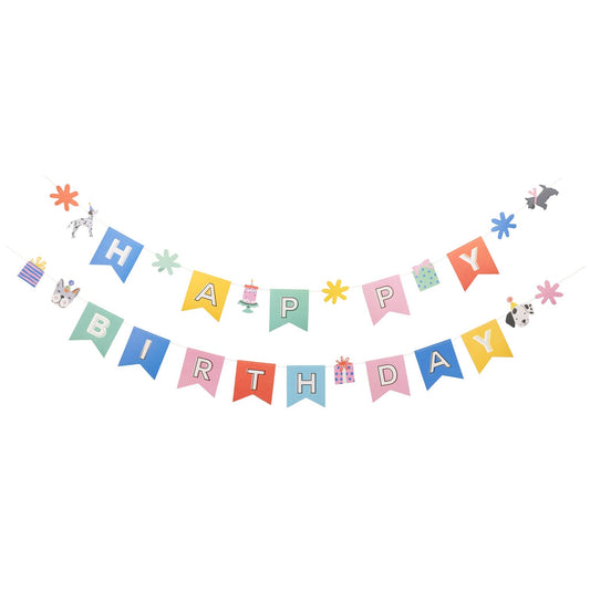 Happy Birthday Dog Theme Birthday Banner