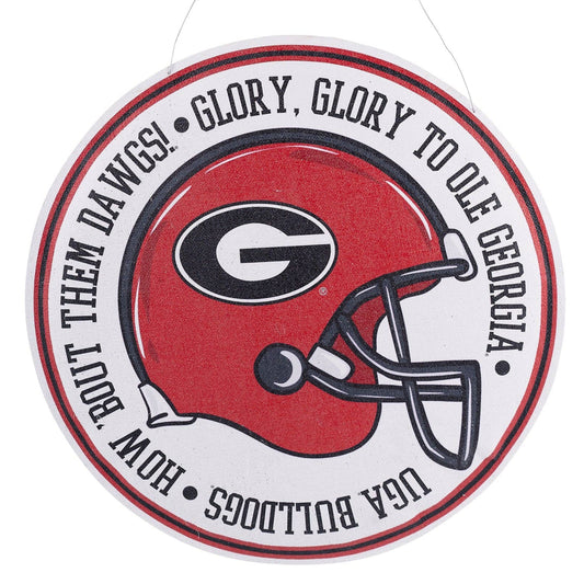 Reversible Georgia Wreath & Helmet Burlee | 22"