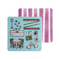 Set of 12 Mahjong Essentials disposable coasters by Thirteenwinks with colorful Mahjong tile designs on paper coasters.