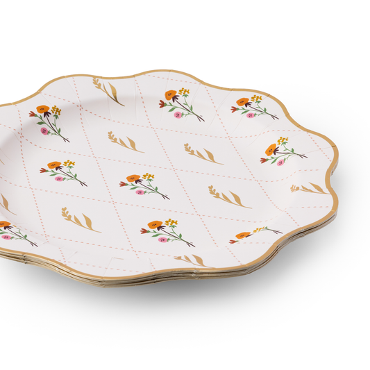 Fall Floral Dinner Plates 10.5" | 8 count