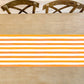 Orange and White Stripe Table Runner | 16.5" × 96"