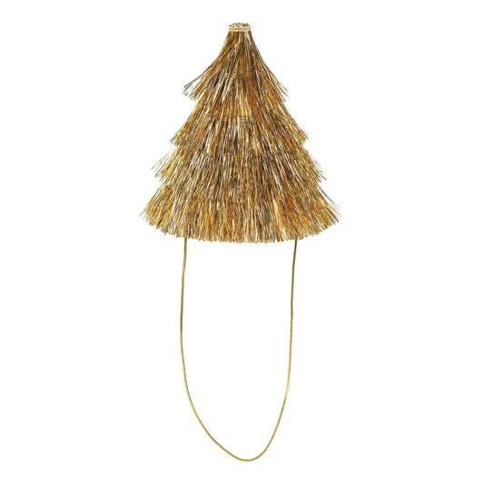 Golden Girl Mini Gold Fringe Party Hats | Set of 4
