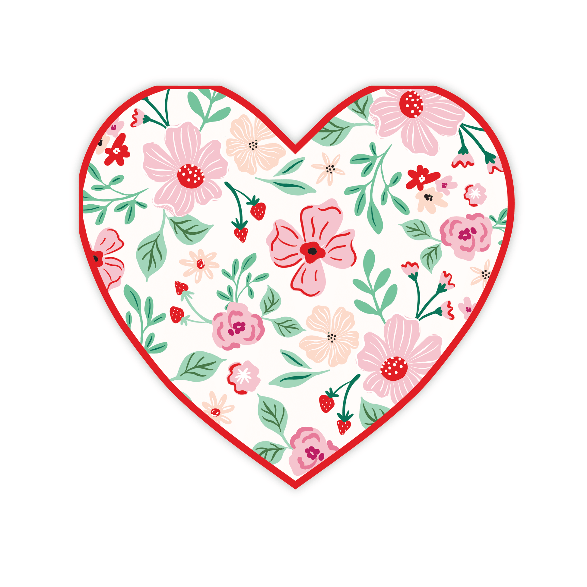 Pink & Red Floral Dinner Napkins | 20 Count - Porcupine Paper Co.