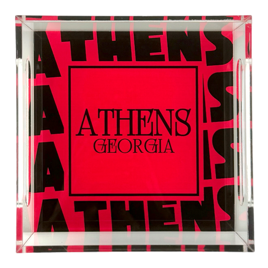 MadHouse Athens Georgia small tray with a detailed city map design in ceramic, perfect for decorative or functional use.