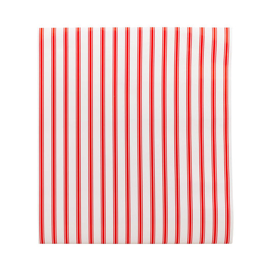 Red striped table runner from My Mind’s Eye with a woven fabric design, perfect for table decoration.