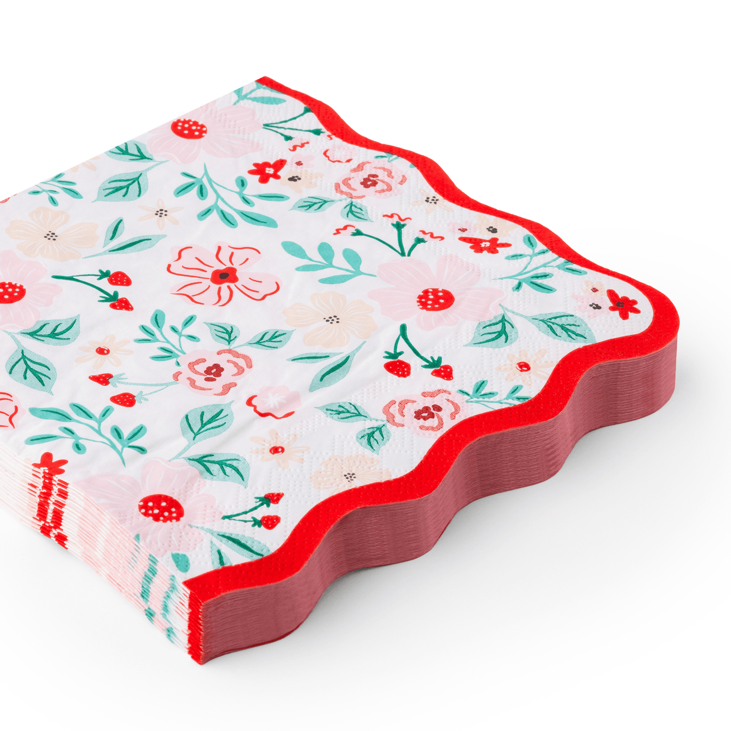 Pink & Red Floral Dinner Napkins | 20 Count - Porcupine Paper Co.