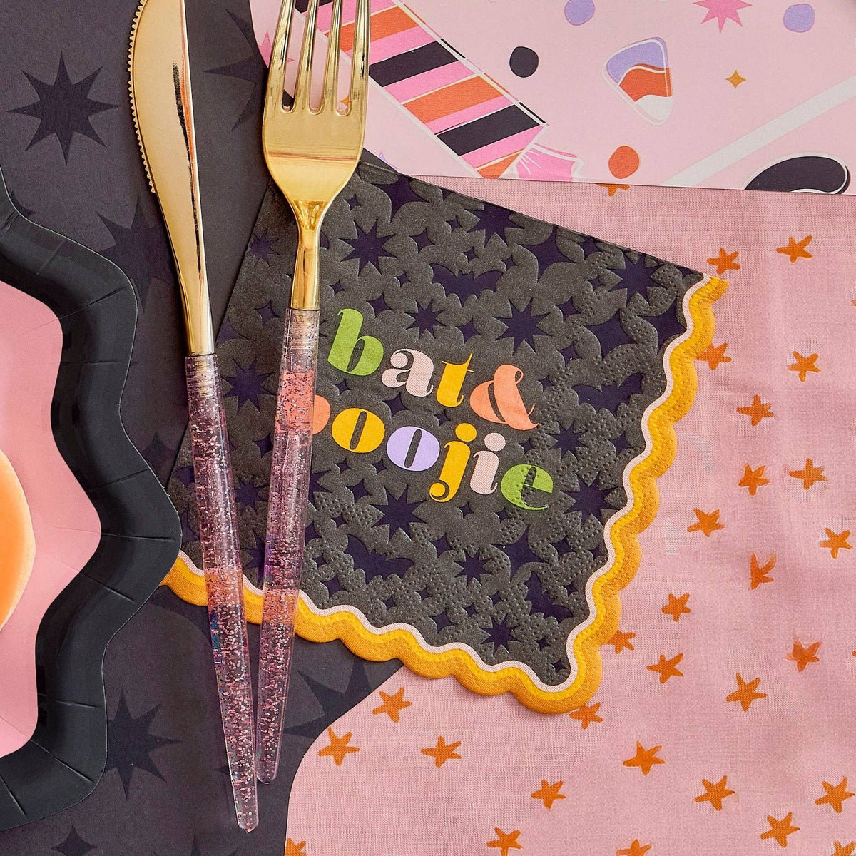 Bat & Boo-jie Paper Cocktail Napkin | 20 count