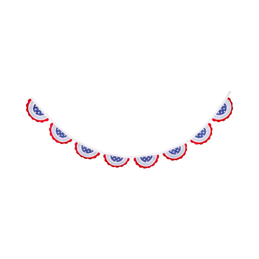 Outdoor 8 ft. Hamptons Bunting Banner by My Mind’s Eye, colorful fabric with festive triangle flags for outdoor decorating