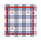 My Mind’s Eye plaid stars paper cocktail napkin with blue, white, and gray star and plaid pattern, suitable for parties and gatherings.