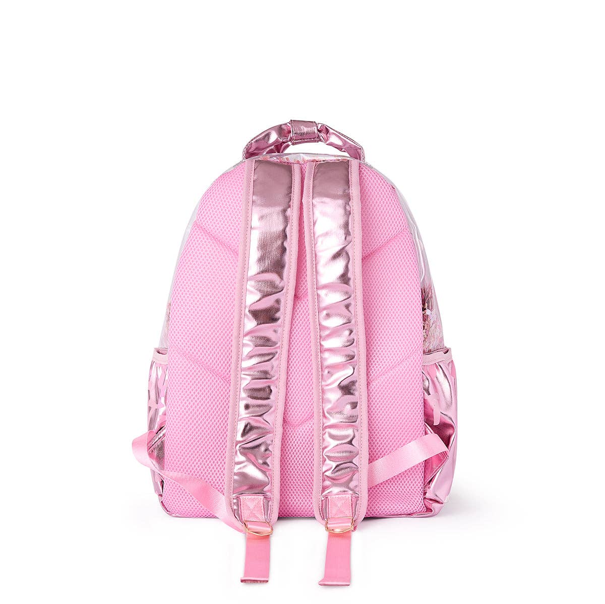 Pink Bows and Confetti Backpack by Packed Party, featuring a colorful design with pink bows and festive confetti details.