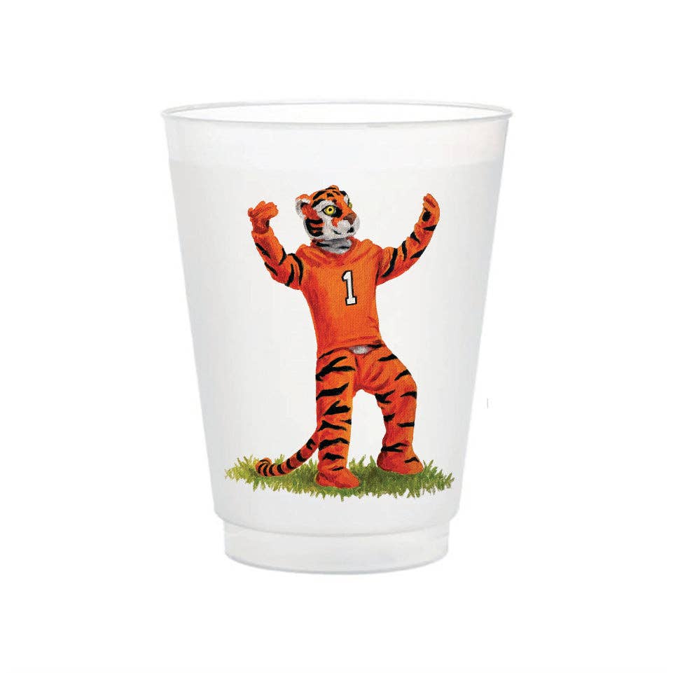 Clemson Mascot Reusable Cup | Set of 8