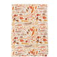 Fall full pattern flour sack towel by Doe A Deer featuring harvest and autumn leaves design on soft fabric.