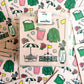 Set of 12 Augusta Golf Tournament Essentials disposable coasters by Thirteenwinks, featuring golf-themed designs perfect for events.