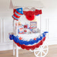 Colorful fringed scallop banner set by My Mind’s Eye featuring vibrant paper banners for party decoration.