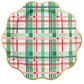 Christmas Plaid Large Plates 11" | Set of 8