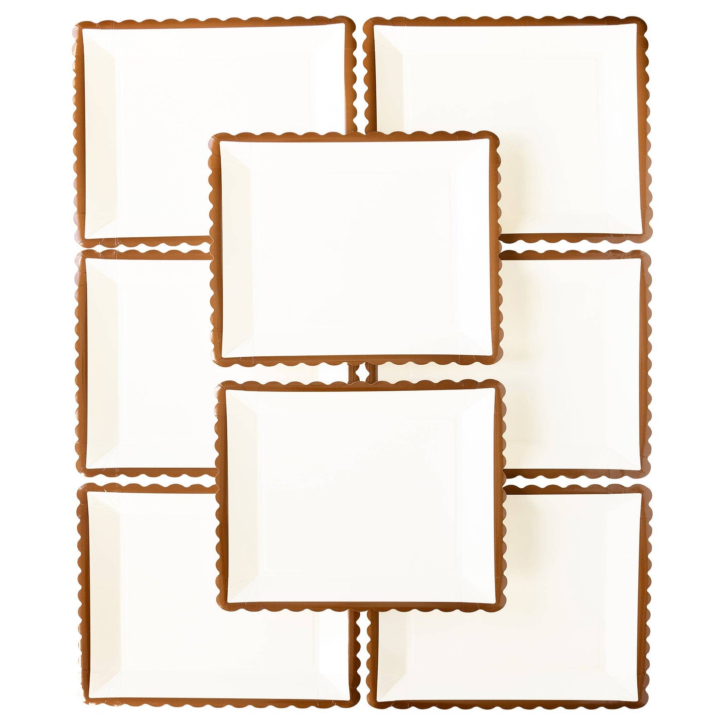 Brown Ruffle Edge Plate - 12" | Pack of 8