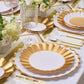 Bella Disposable Plastic Cutlery Set – White & Gold | 24-Piece Set - Porcupine Paper Co.