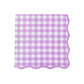 Lilac Gingham Dinner Napkins | 20 Count