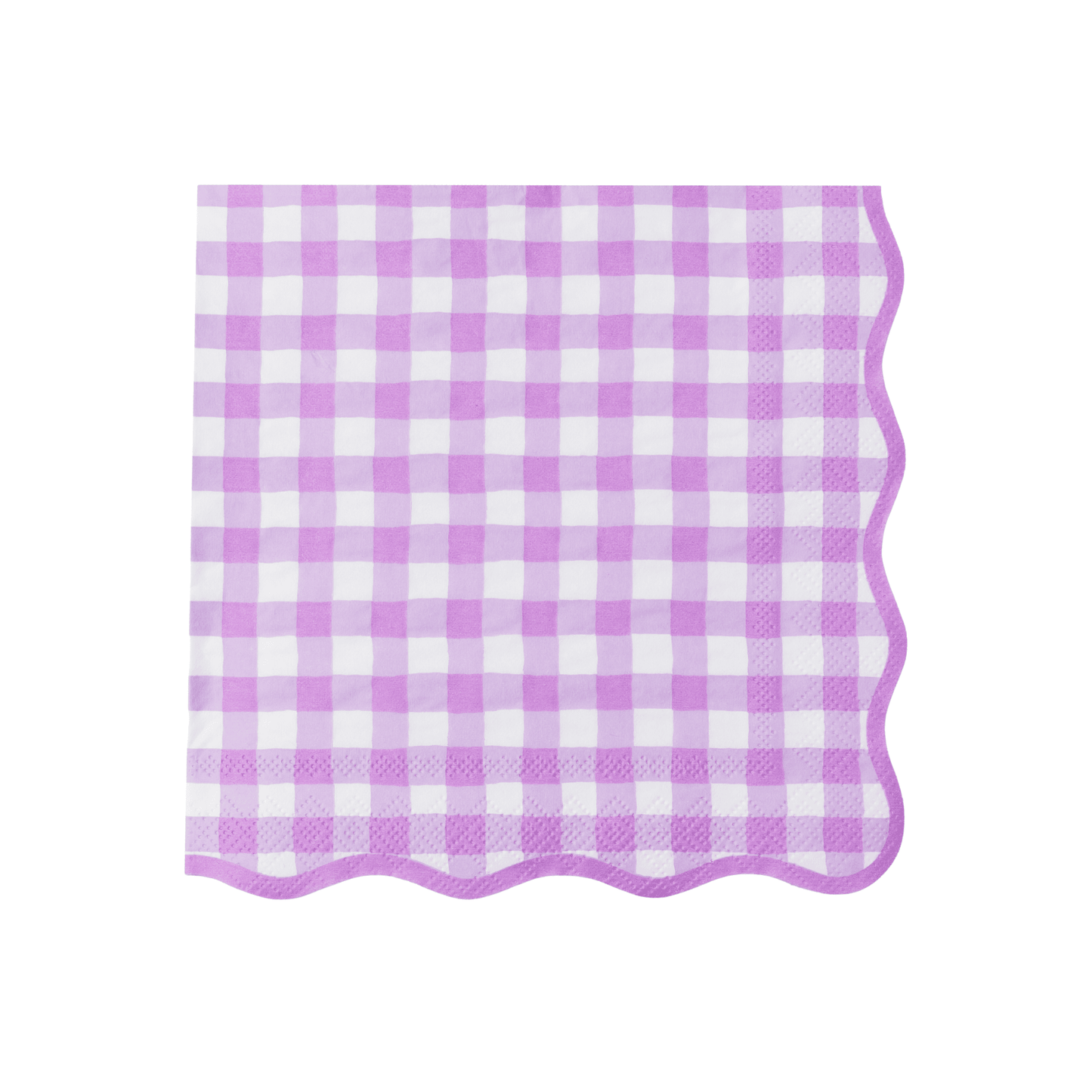 Lilac Gingham Dinner Napkins | 20 Count