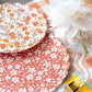 Autumn floral dessert plates by Gatherings by Curated Paperie featuring fall-inspired floral designs on elegant plates.