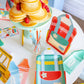 Colorful Gird Plates 10" | Set of 8