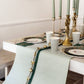Green Striped Paper Table Runner  | 19.5” x 150”