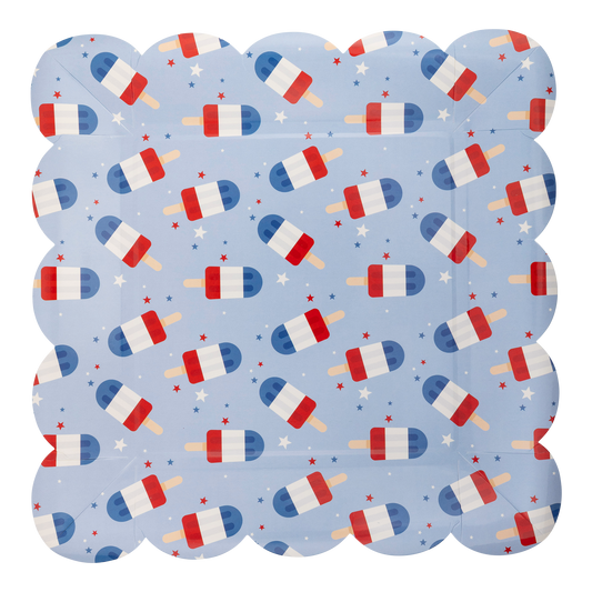 Blue Popsicles Paper Plates | 12 count
