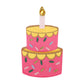 Packed Party birthday cake gift card holder with colorful cake illustration and decorative design for celebrating special occasions.