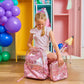 Pink Bows and Confetti Lunchbox by Packed Party featuring colorful bows and confetti design on a festive storage container.
