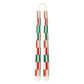 Red & Green Check Dinner Candles | 2 count