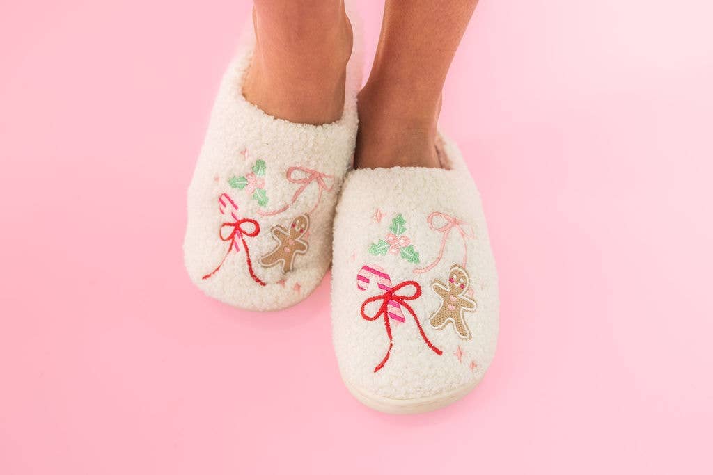 Gingerbread Bows - Christmas Sweets Slippers